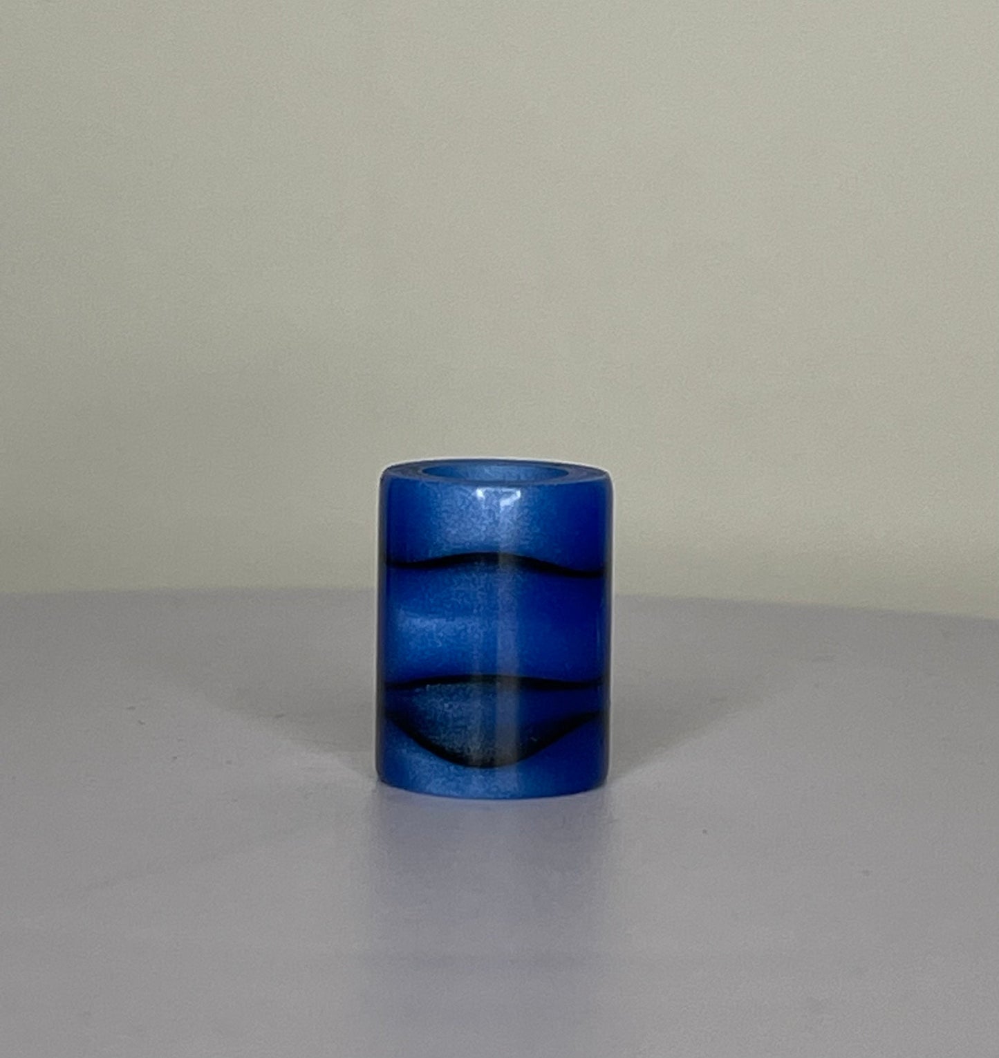 Abstract Dark Blue Acrylic Dreadlock Bead