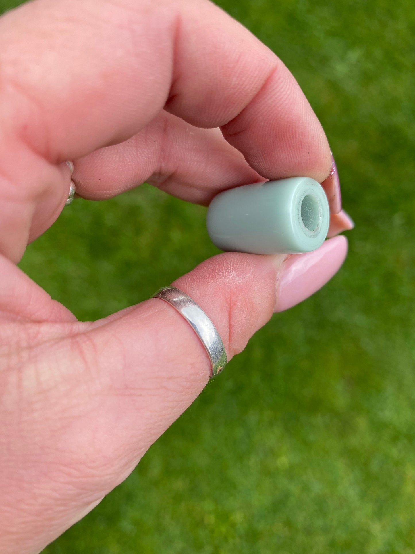 Sage Green Acrylic Dreadlock Bead