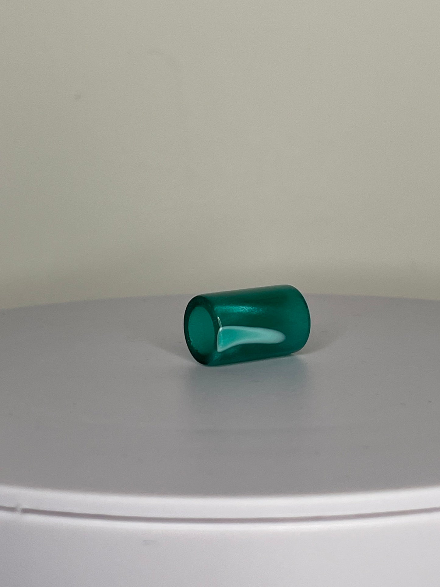 Abstract Green Acrylic Dread Bead