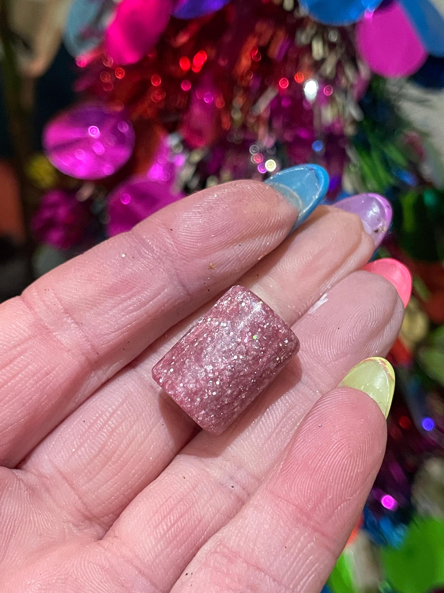 Candy Glitterbomb Acrylic Dreadlock Bead