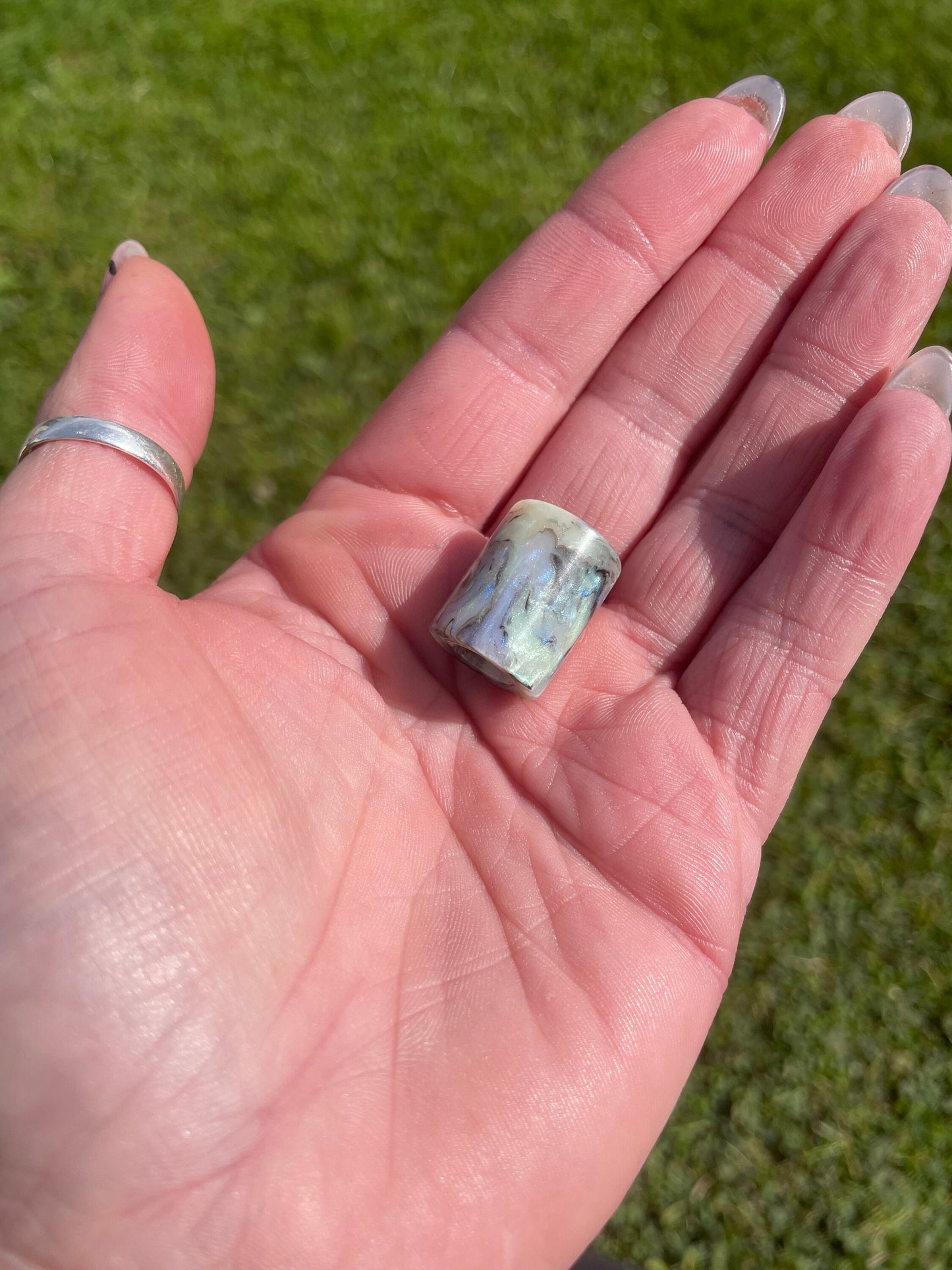 Abalone Acrylic Dreadlock Bead