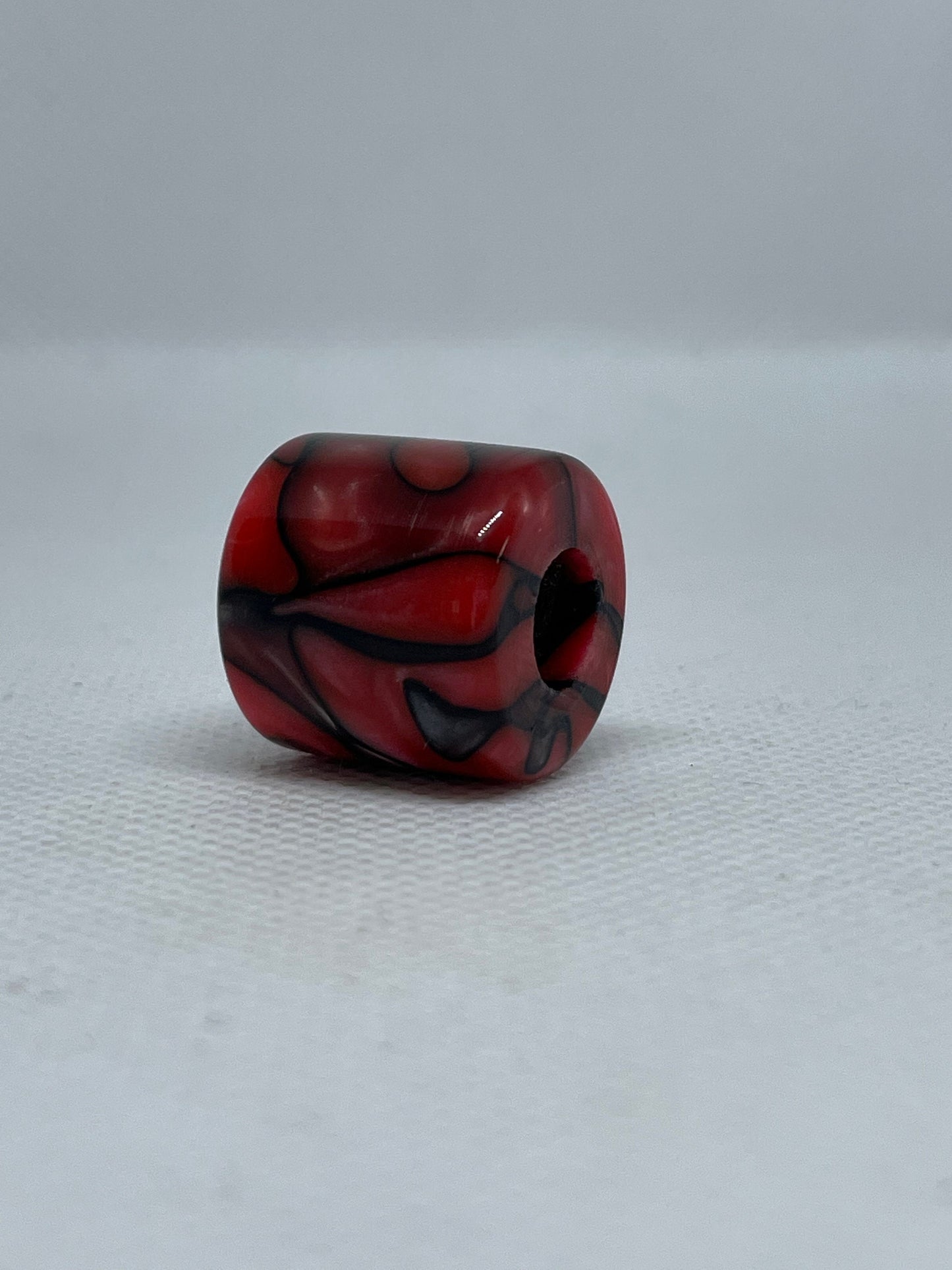 Bloodshot Acrylic Dreadlock Bead