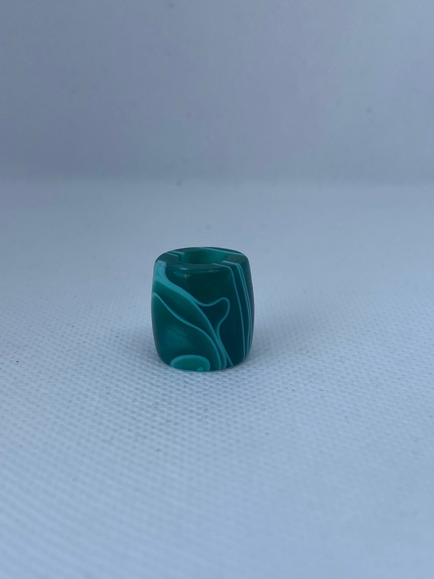 Abstract Green Acrylic Dread Bead