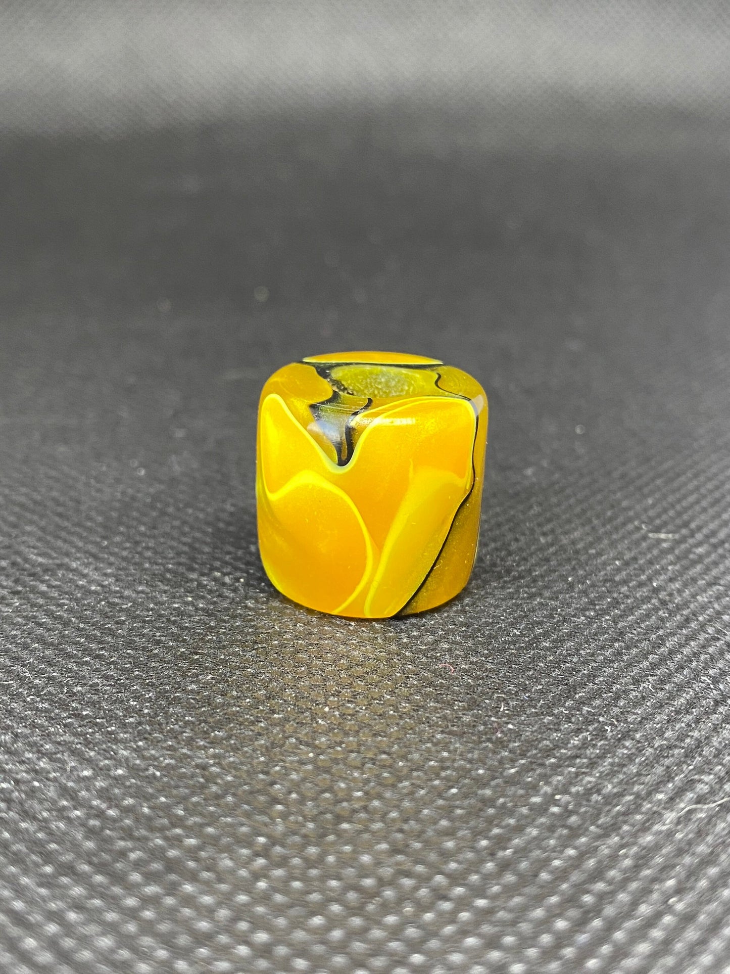 Abstract Yellow Acrylic Dreadlock Bead