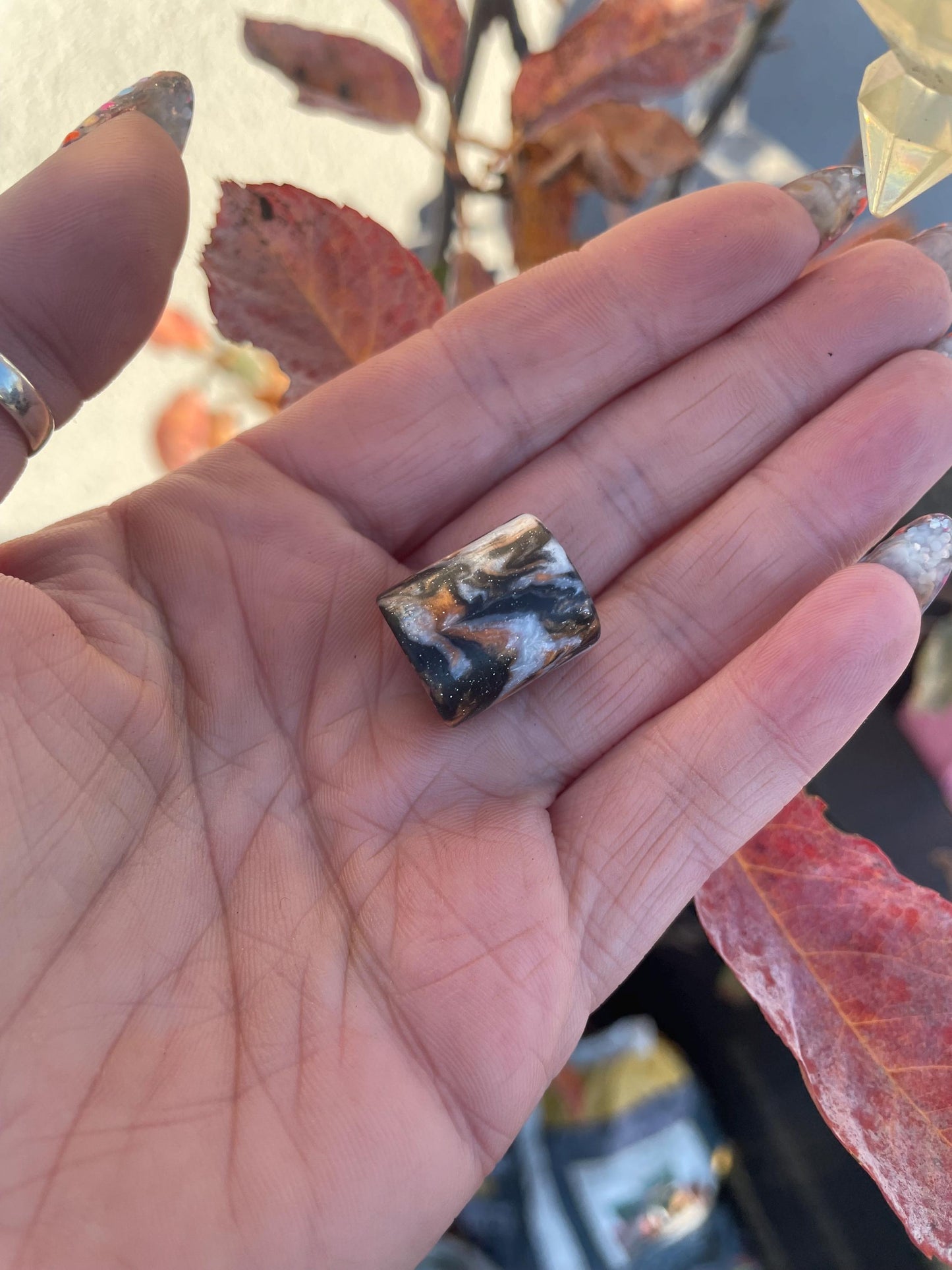 Fireball Acrylic Dreadlock Bead