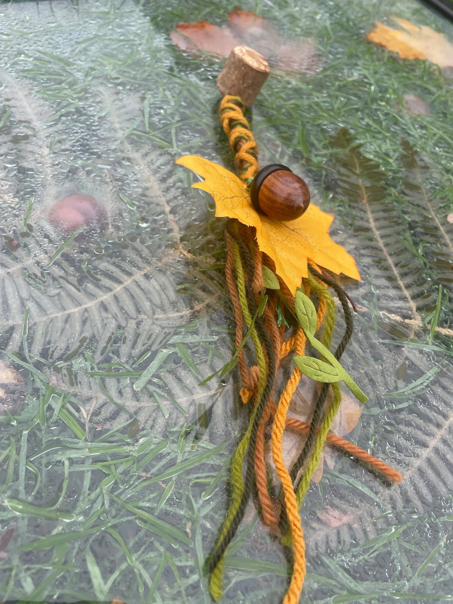 Ochre Leaf Stash Acorn Bead