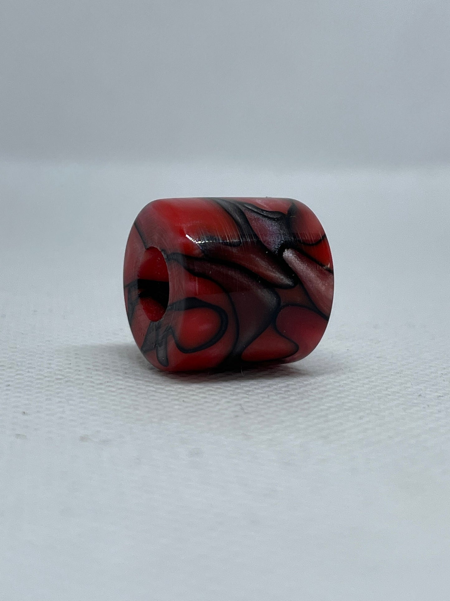 Bloodshot Acrylic Dreadlock Bead