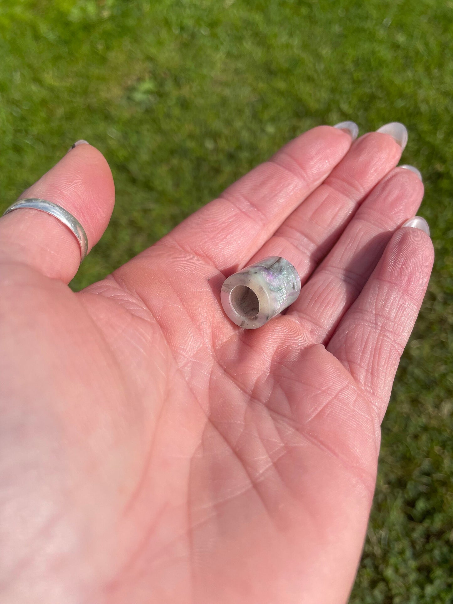 Abalone Acrylic Dreadlock Bead
