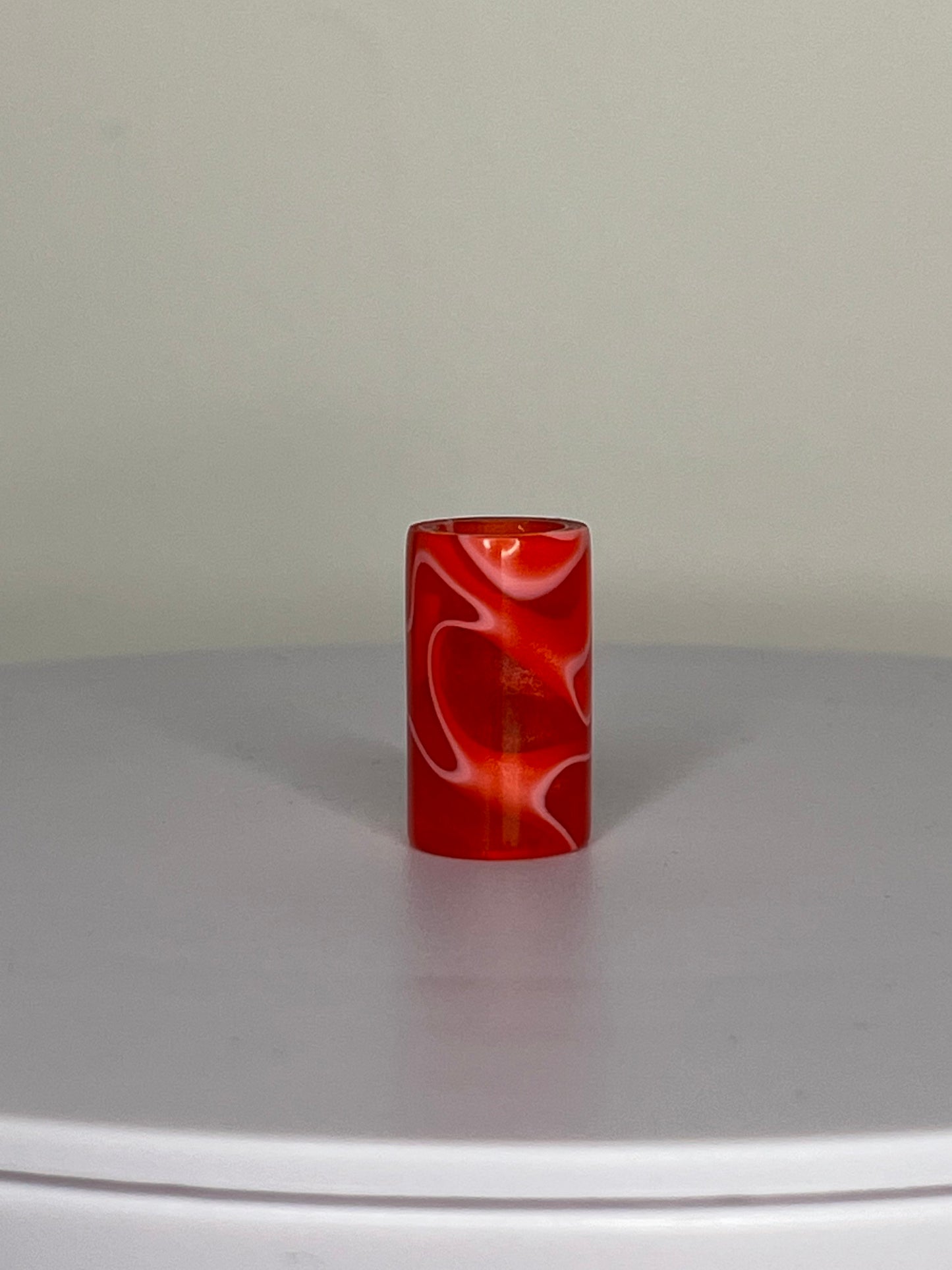 Abstract Red Dreadlock Bead