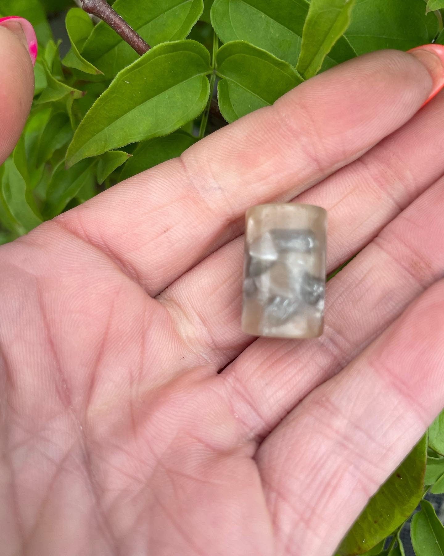 Pearl acrylic dreadlock bead