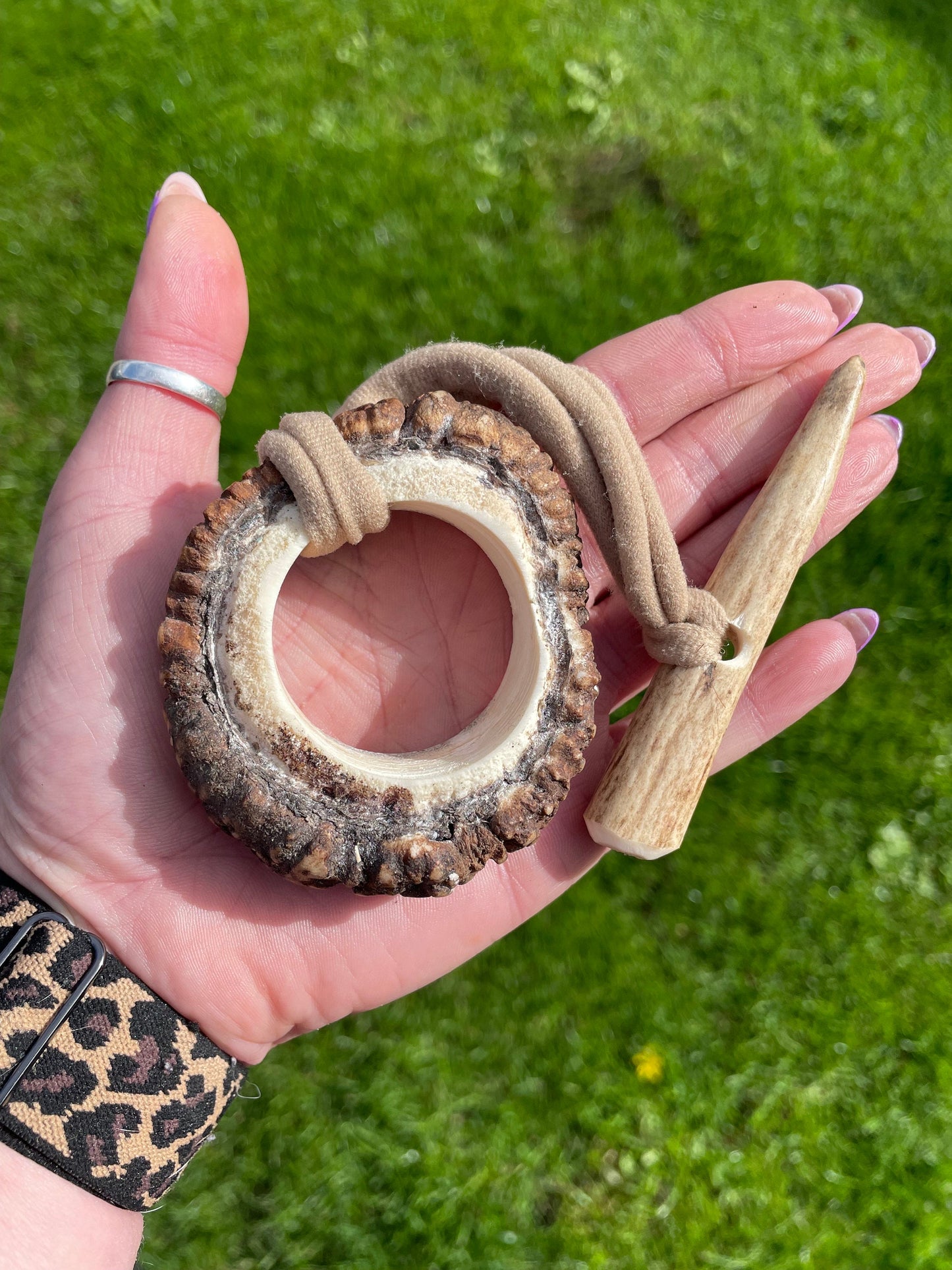 Antler Burr Toggle Tie Hair Accessory