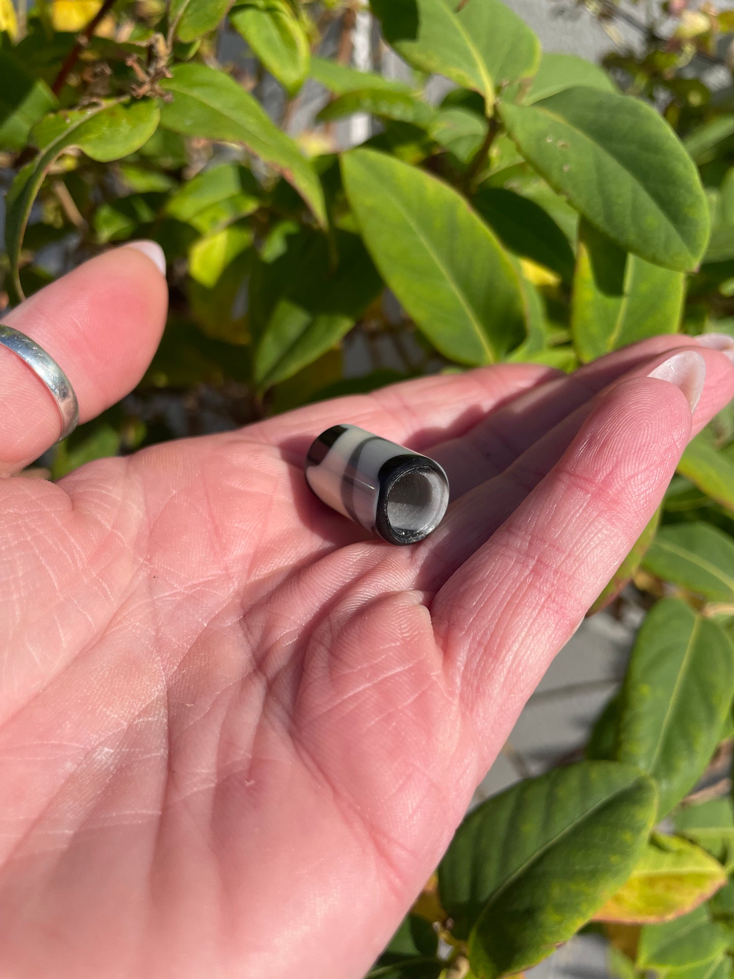 Grey Camo Acrylic Dreadlock Bead