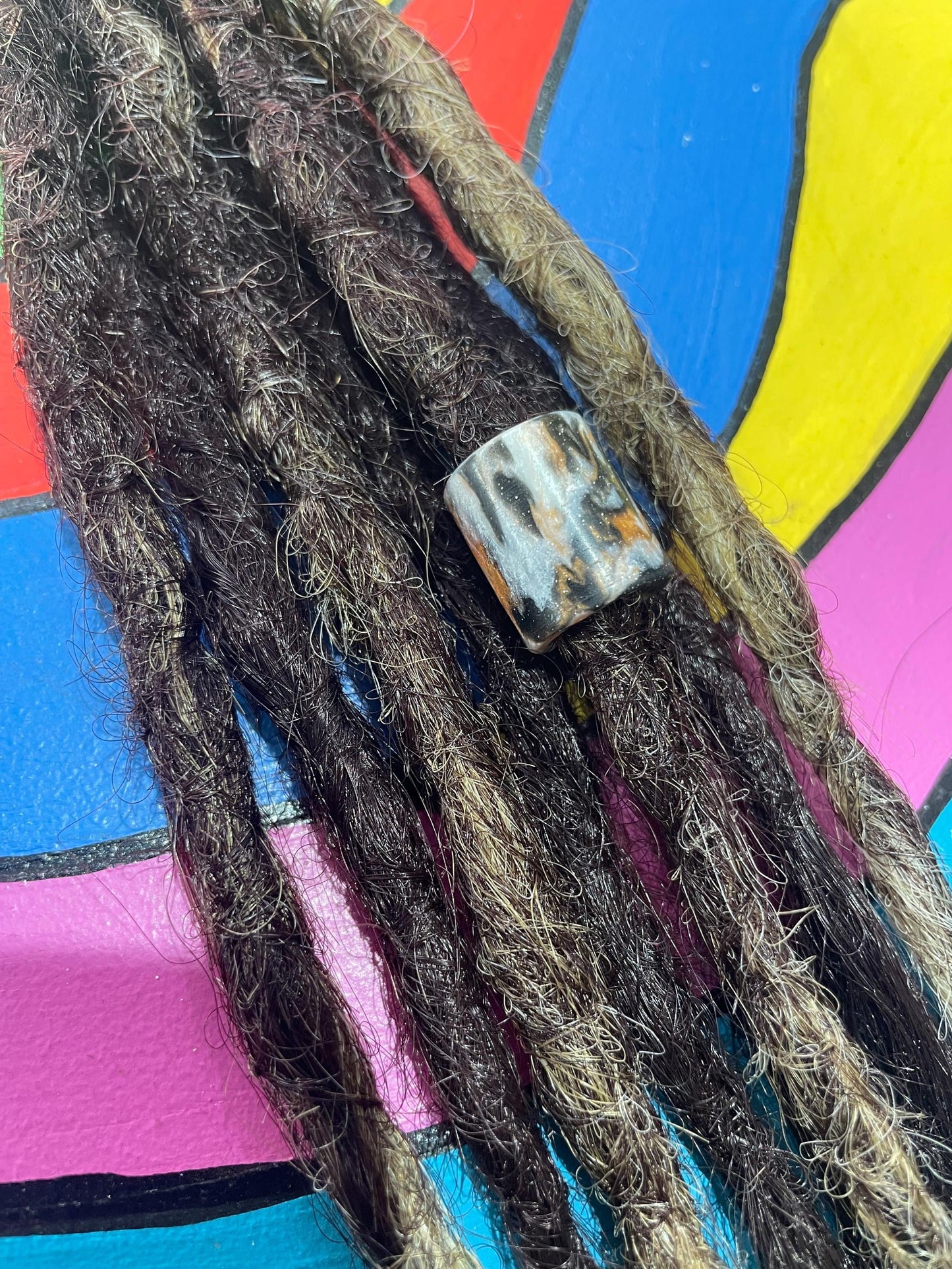 Fireball Acrylic Dreadlock Bead