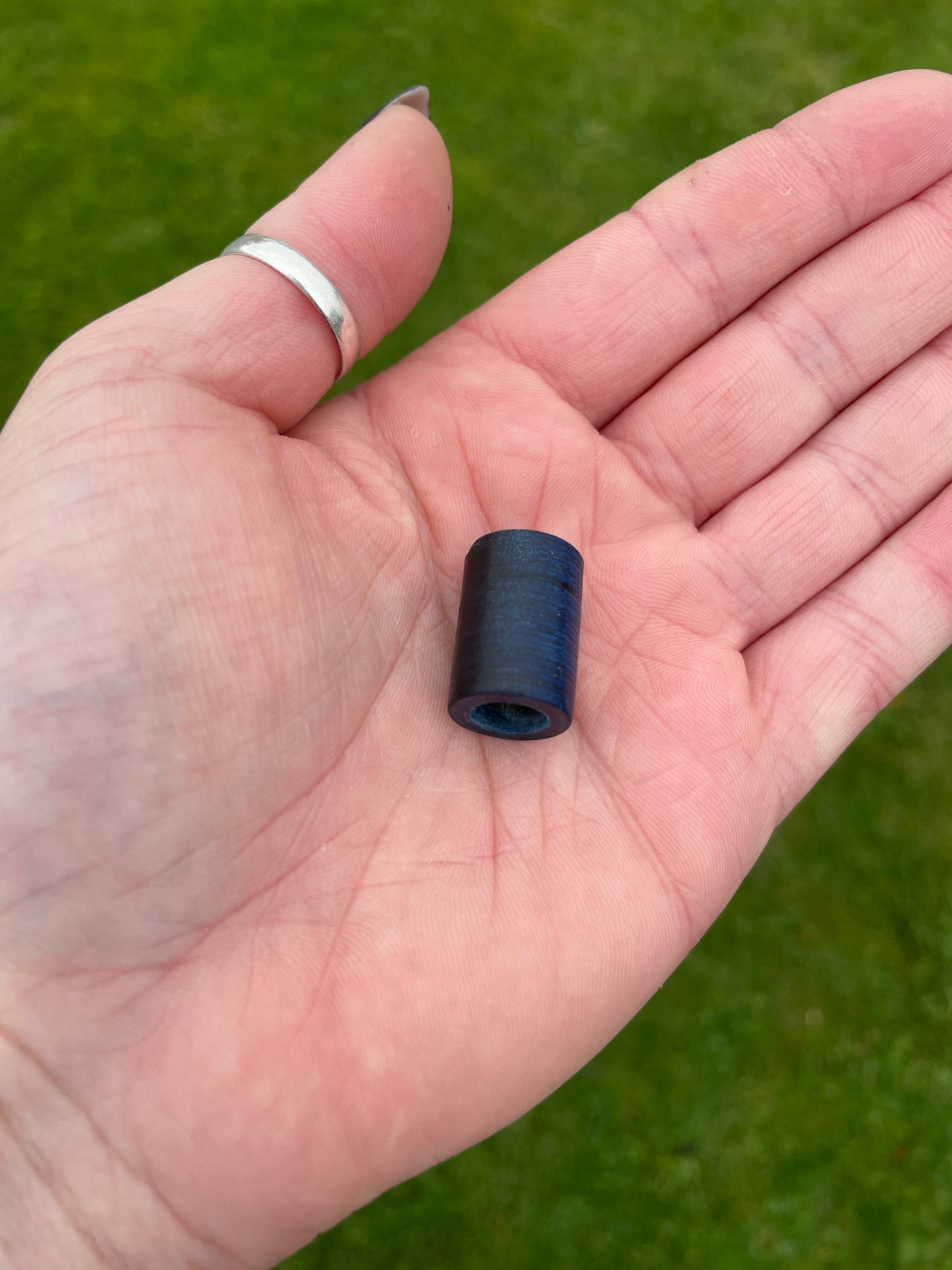 Sapphire Ply Wooden Dreadlock Bead