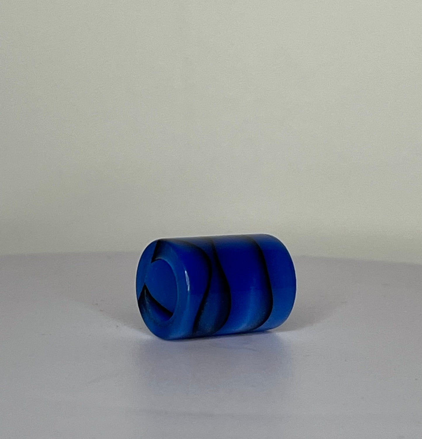 Abstract Dark Blue Acrylic Dreadlock Bead