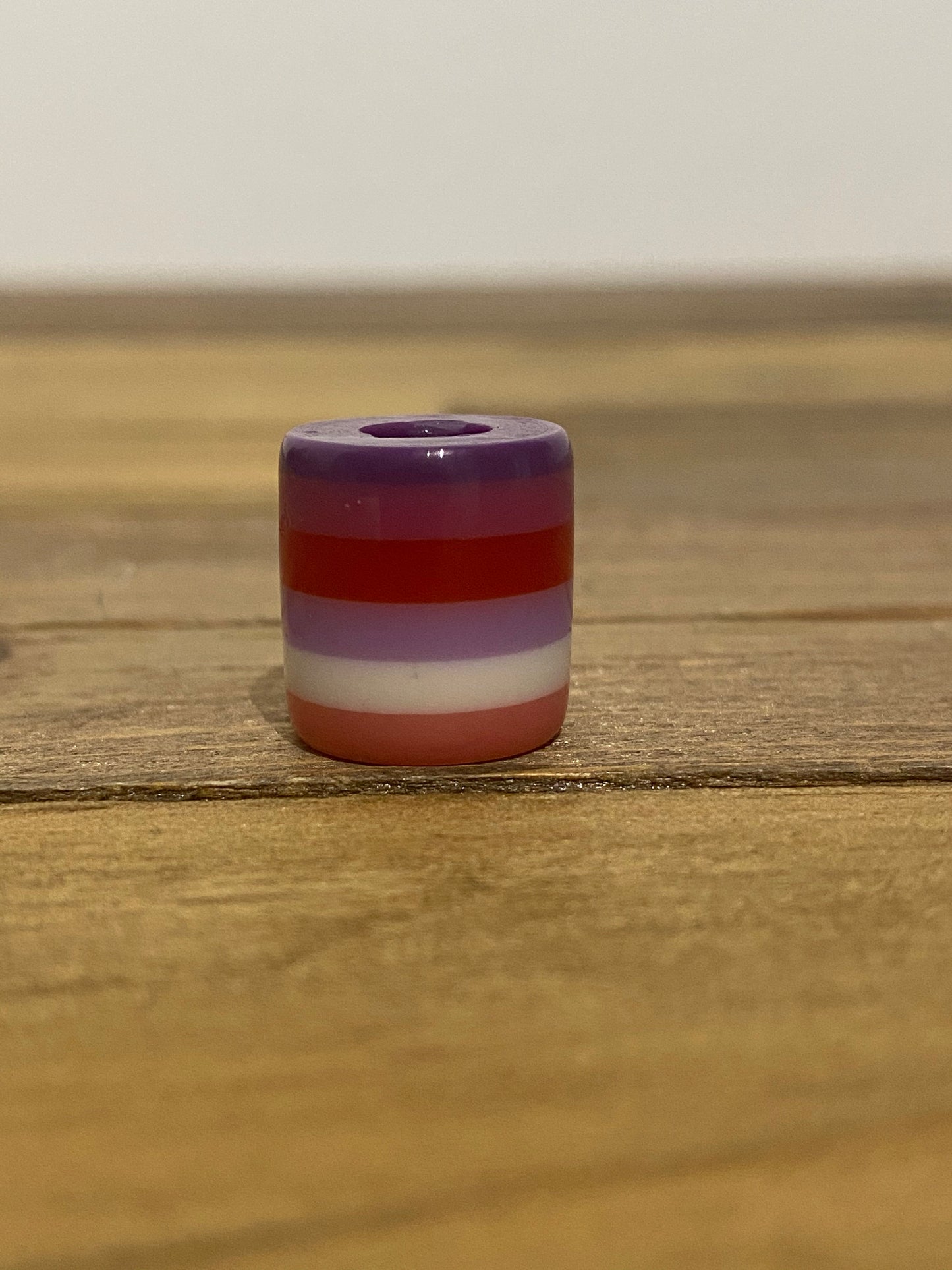 Berry Vanilla Acrylic Dreadlock Bead