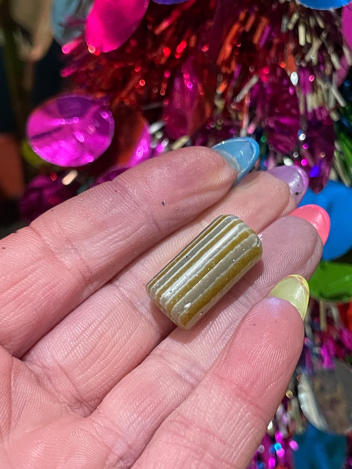 Candle Glitterbomb Acrylic Dreadlock Bead