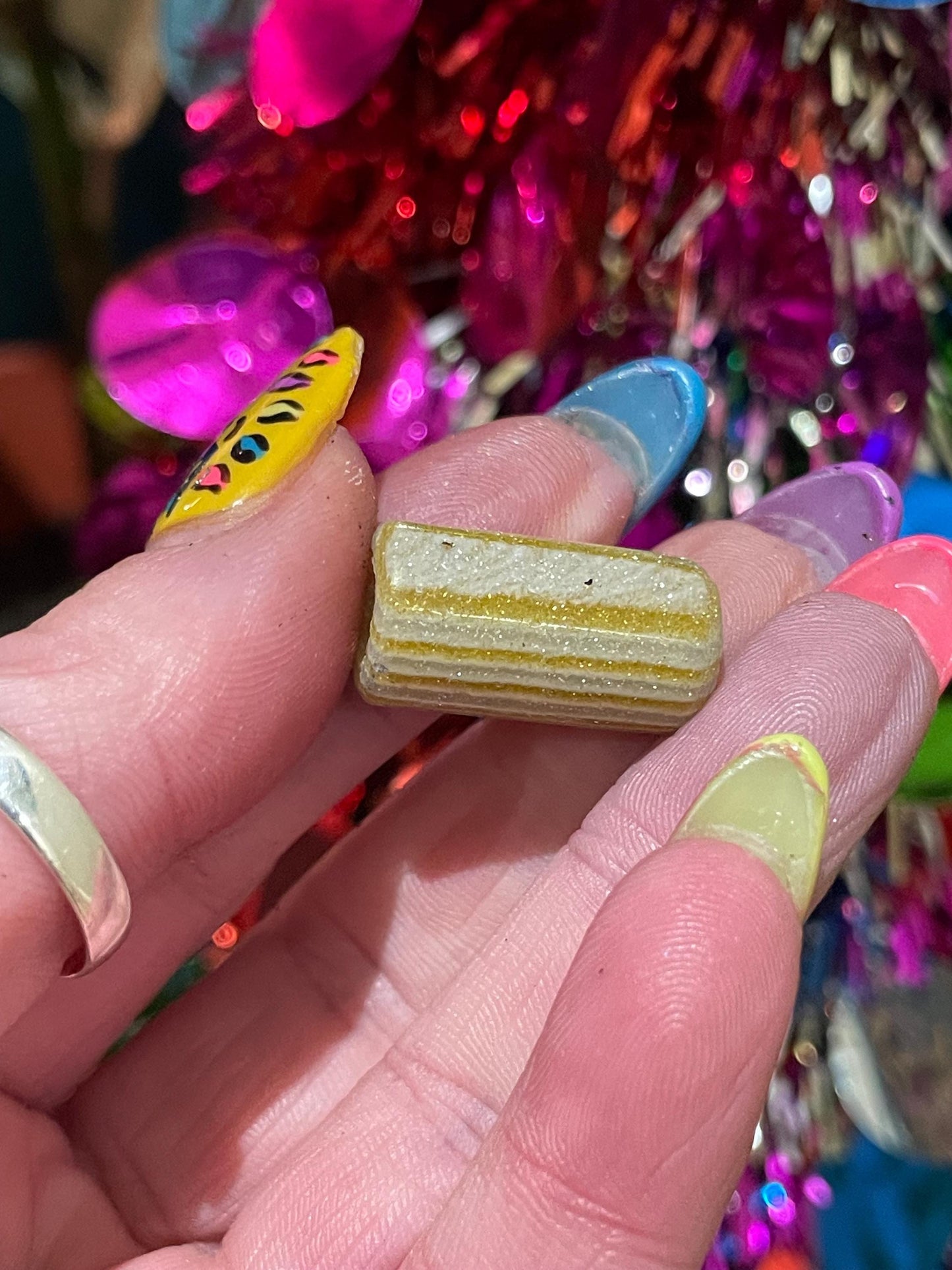 Candle Glitterbomb Acrylic Dreadlock Bead
