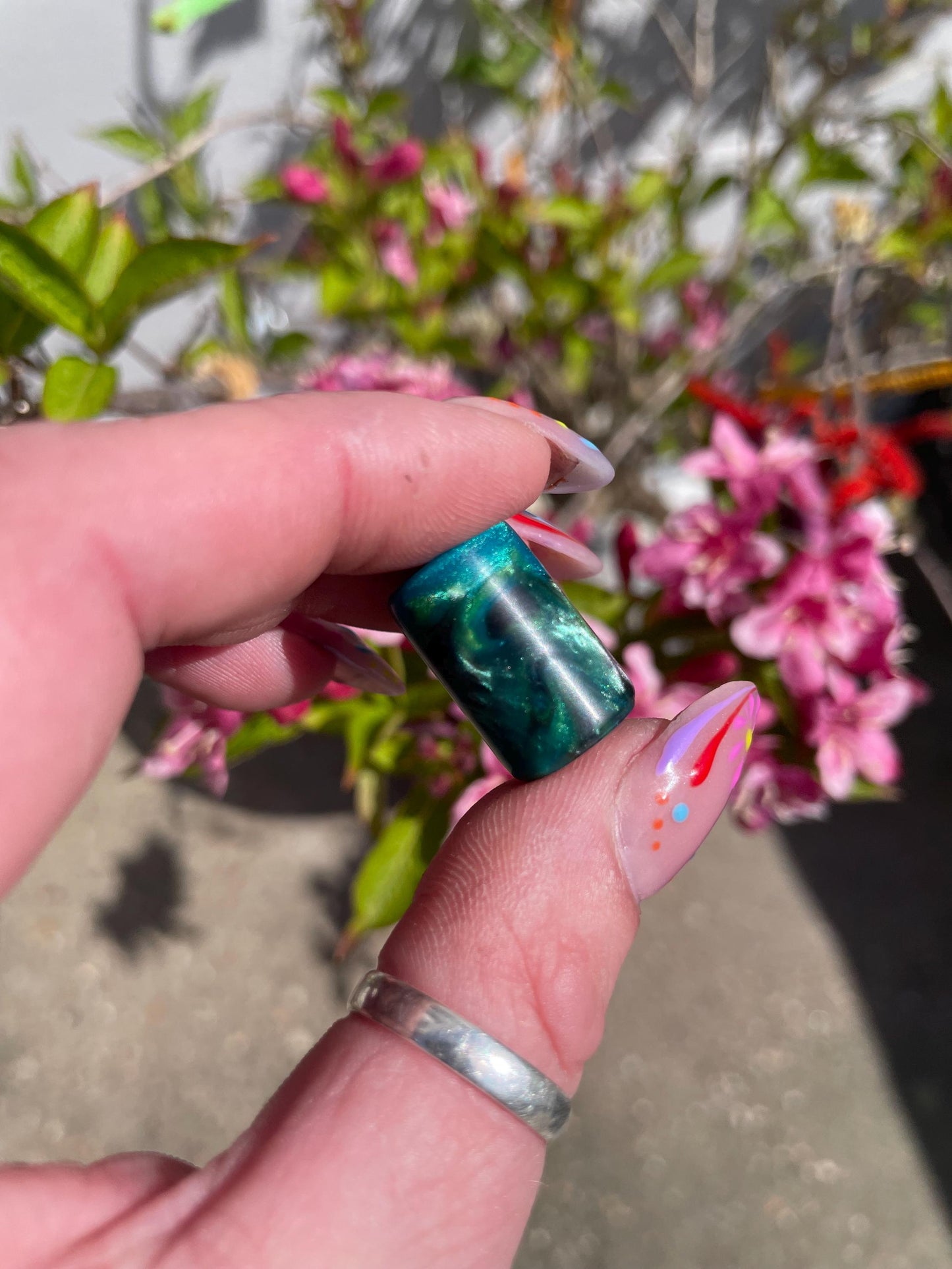 Malachite Acrylic Dreadlock Bead