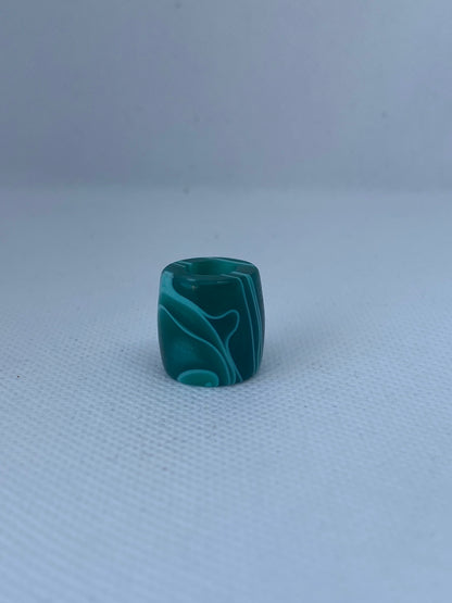 Abstract Green Acrylic Dread Bead