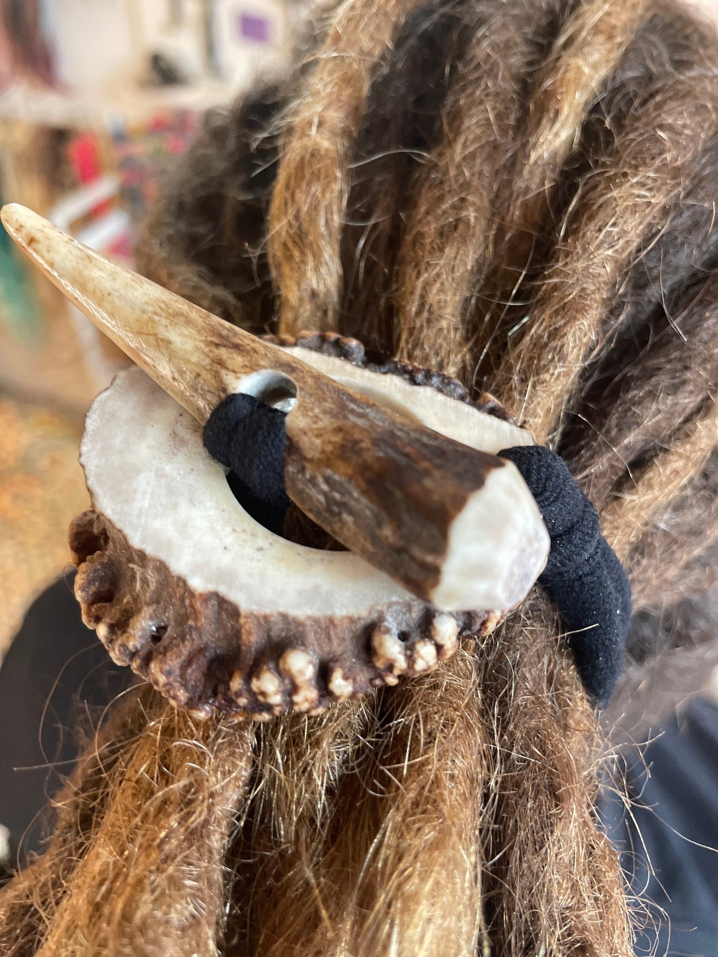 Antler Burr Toggle Tie Hair Accessory