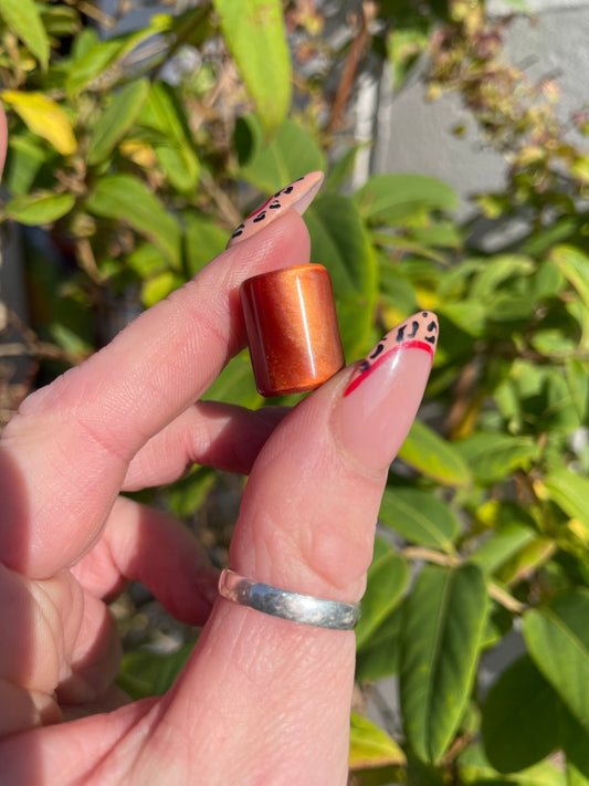 Amber Flash Acrylic Dreadlock Bead