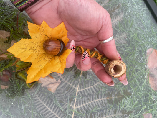 Ochre Leaf Stash Acorn Bead