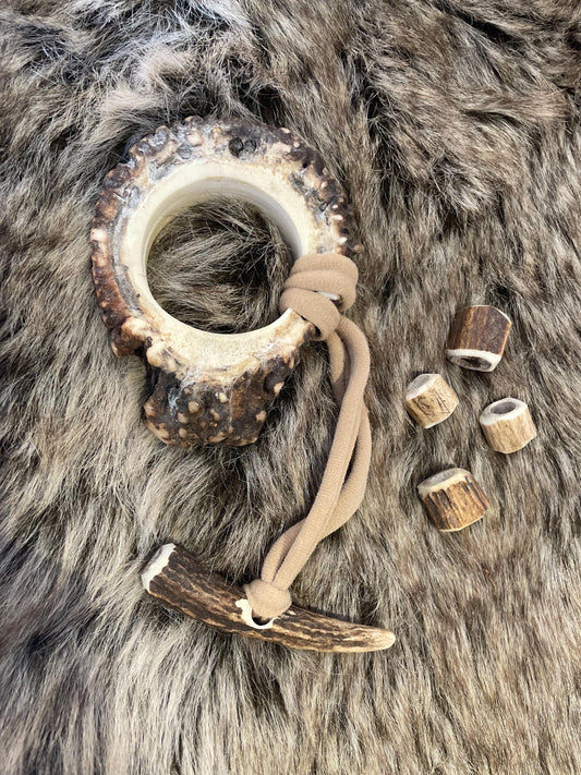 Antler Tip & Burr Toggle Tie Hair Elastic