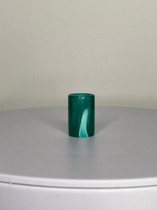 Abstract Green Acrylic Dread Bead
