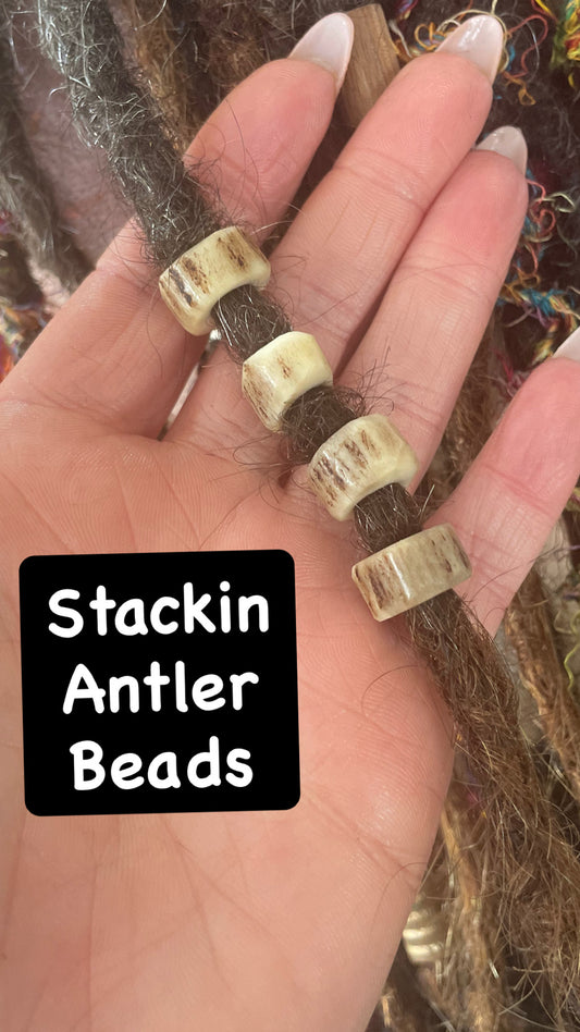 Antler stack Dreadlock Beads