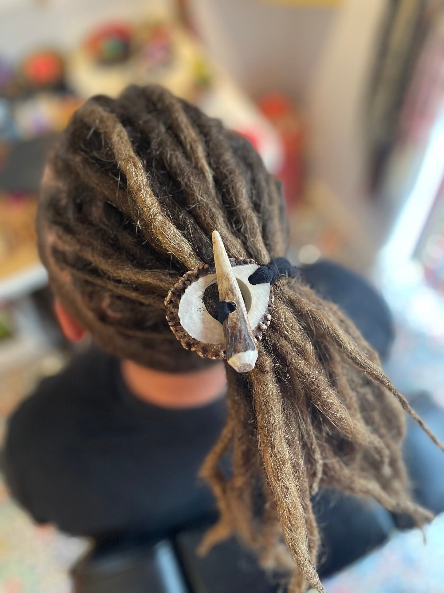 Antler Burr Toggle Tie Hair Accessory