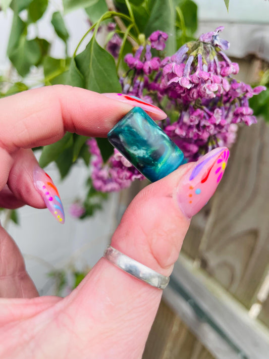 Malachite  Acrylic Dreadlock Bead