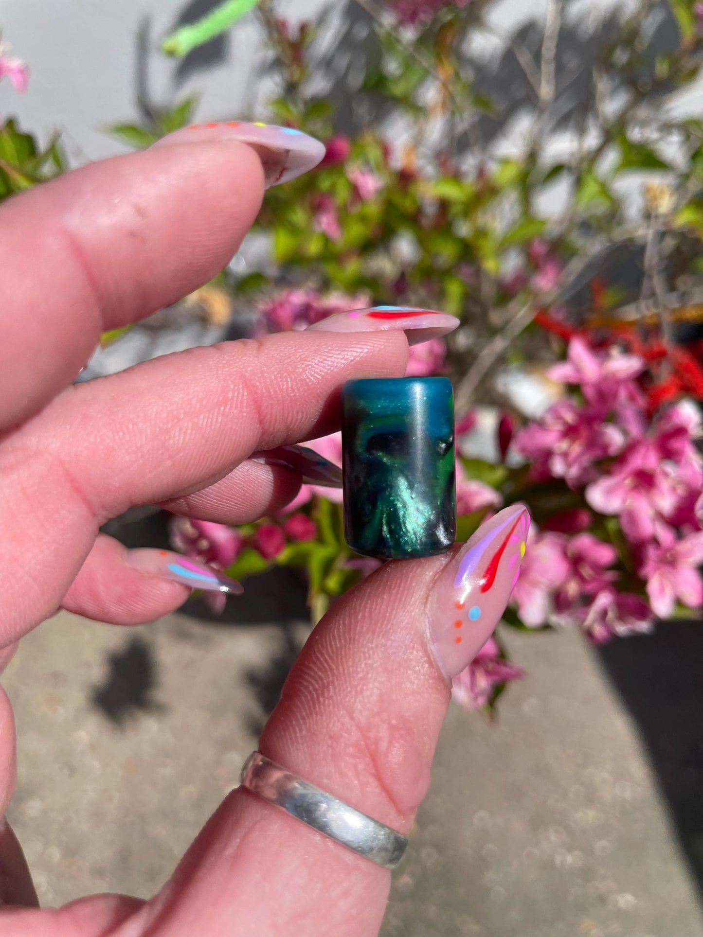 Malachite  Acrylic Dreadlock Bead
