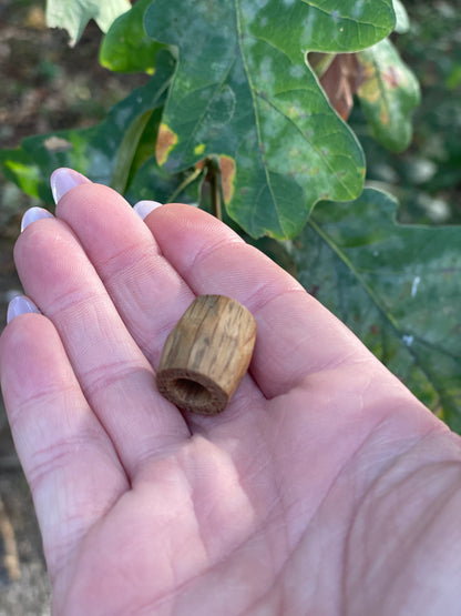 Hand carved Oak Dreadlock Bead