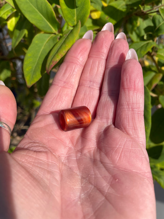 Amber Flash Acrylic Dreadlock Bead