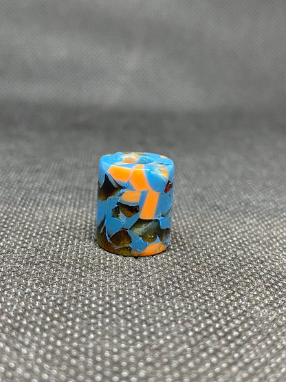 Rusty Blue Micro Acrylic Dreadlock Bead
