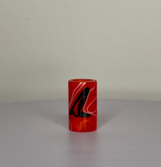 Abstract Red Dreadlock Bead