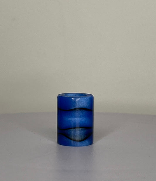 Abstract Dark Blue Acrylic Dreadlock Bead