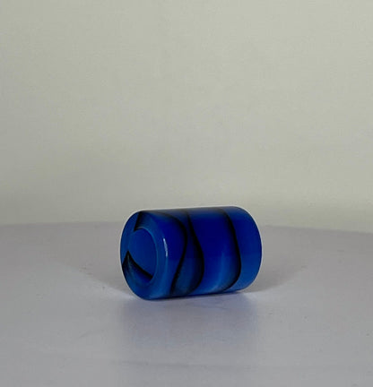 Abstract Dark Blue Acrylic Dreadlock Bead